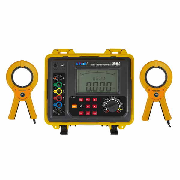 Double Clamp Digital Earth Resistance Tester