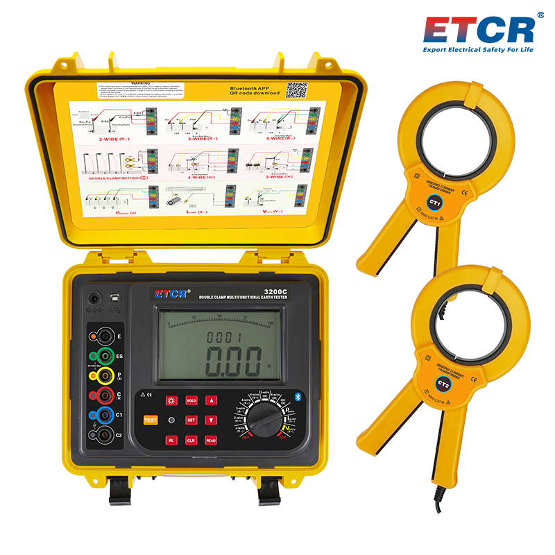 ETCR3200C Double Clamp Earth Resistance Tester