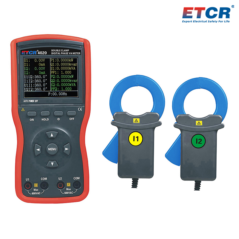 ETCR4020 Large Caliber Double Clamp Digital Phase Voltmeter 