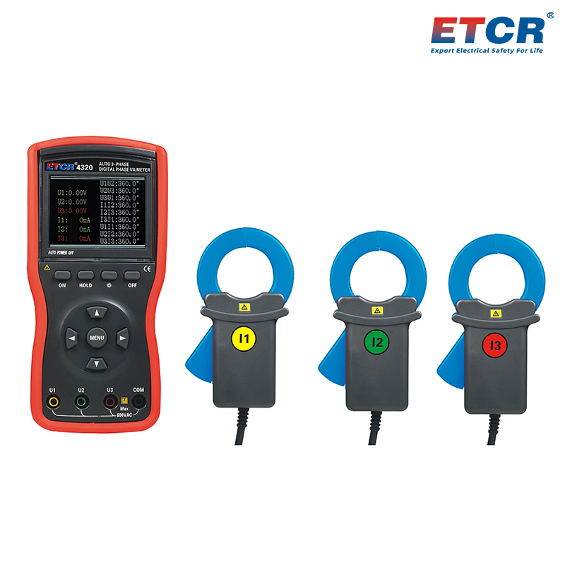 ETCR4320 Large Caliber Three Phase Digital Phase Voltmeter