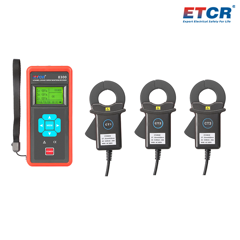 ETCR8300 Three Channel Clamp Leakage Current Monitoring Recorder