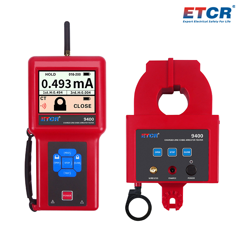 ETCR9400 Zinc Oxide Lightning Arrester Clamp Live Tester